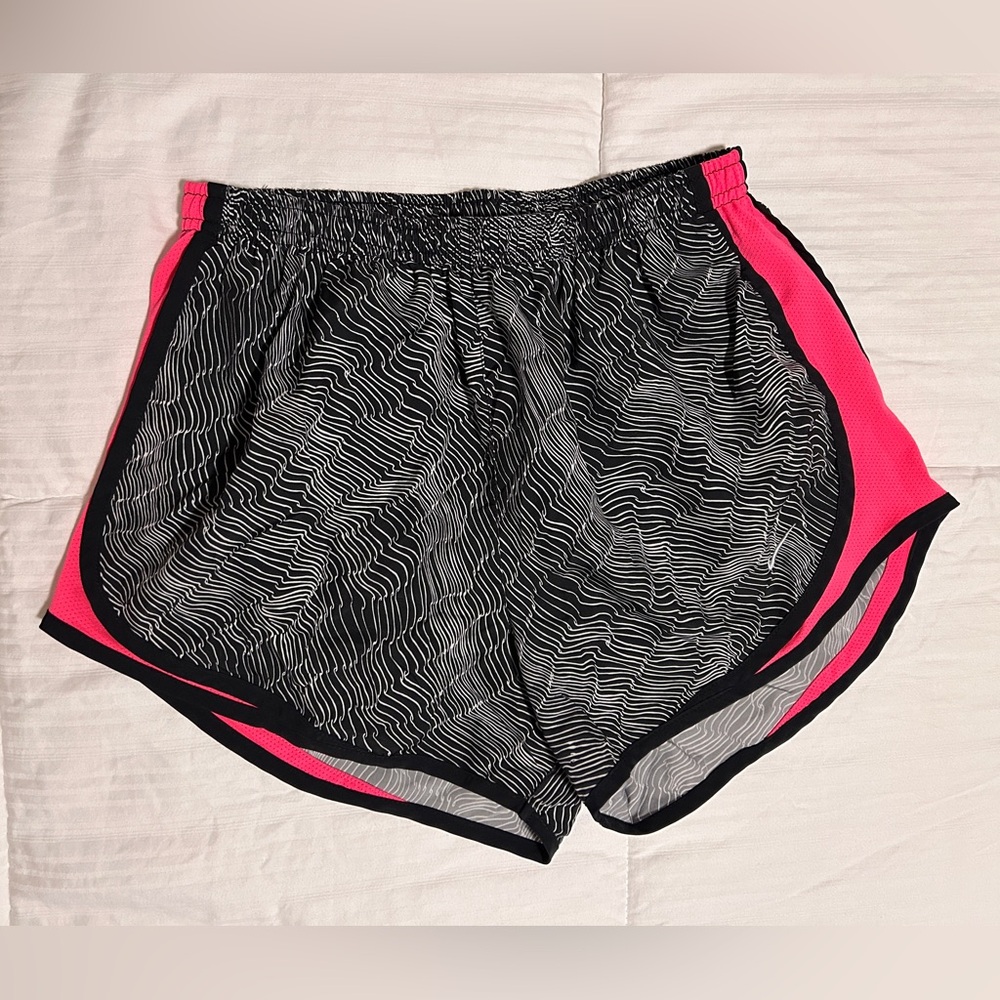 Nike Black and Pink Athletic Shorts